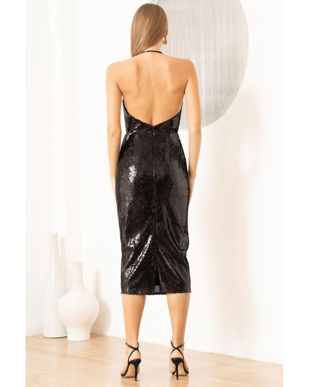 Yumi Kim Black Drea Sequins Dress