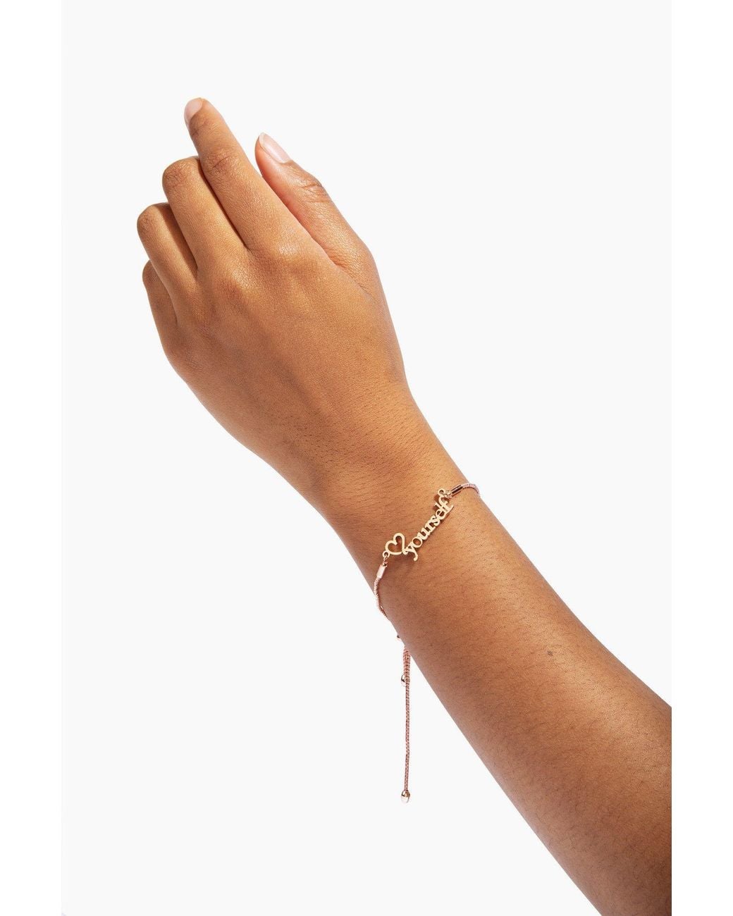 Rejected Hearts Club Metallic Adjustable Chain Love Yourself Bracelet