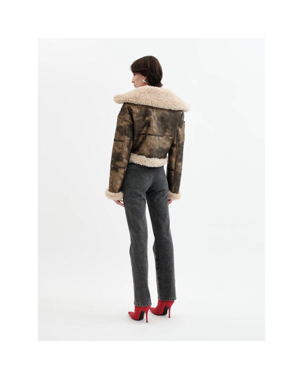 Jakke Natural Aviator Cropped Jacket Antique