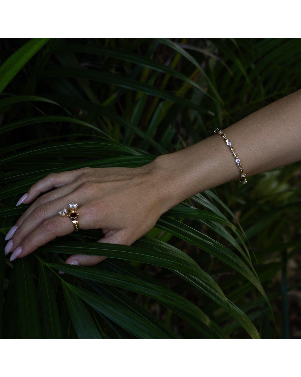 Ebru Jewelry Metallic Plated Adjustable Bangle Dainty Bracelet