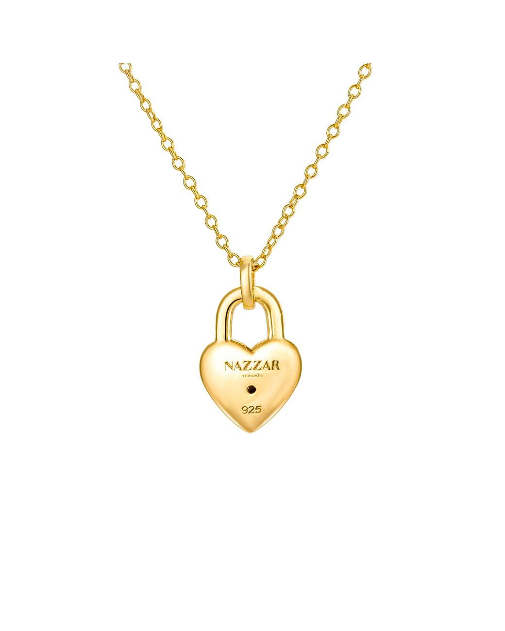 Nazzar Metallic Diamond Burst Heart Pendant Necklace