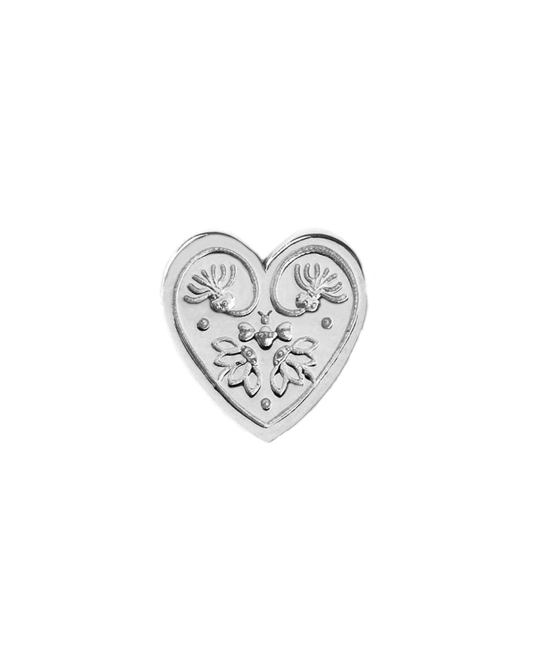 Lee Renee Metallic Wildflower Heart Lapel Pin for men