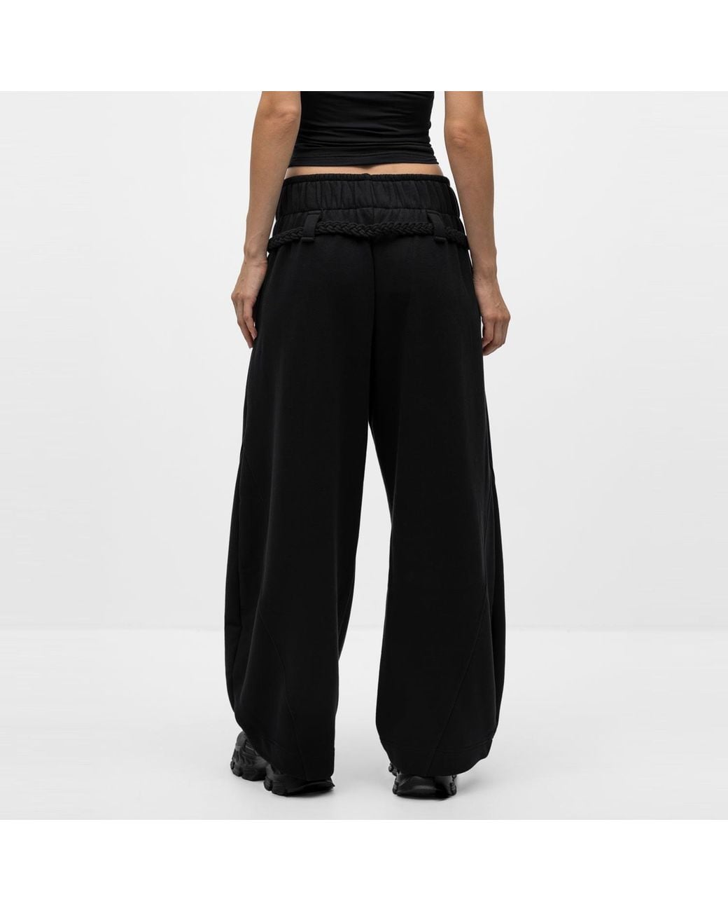Mandragora Black Relaxed Cotton Sweatpants Sento