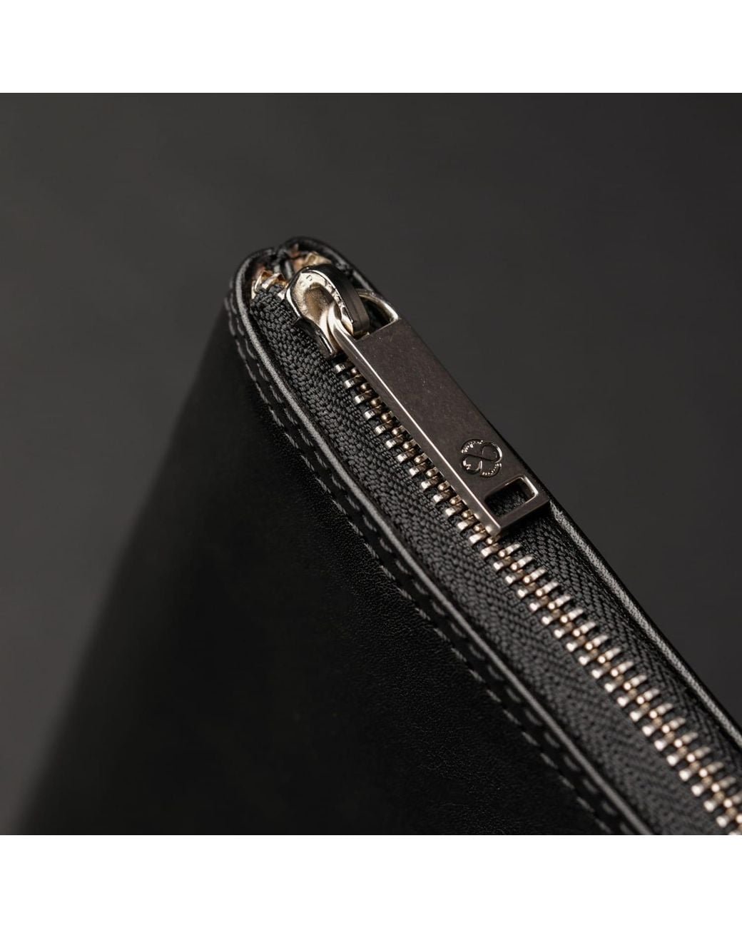 Time Resistance Black Leather Clutch Purse for men