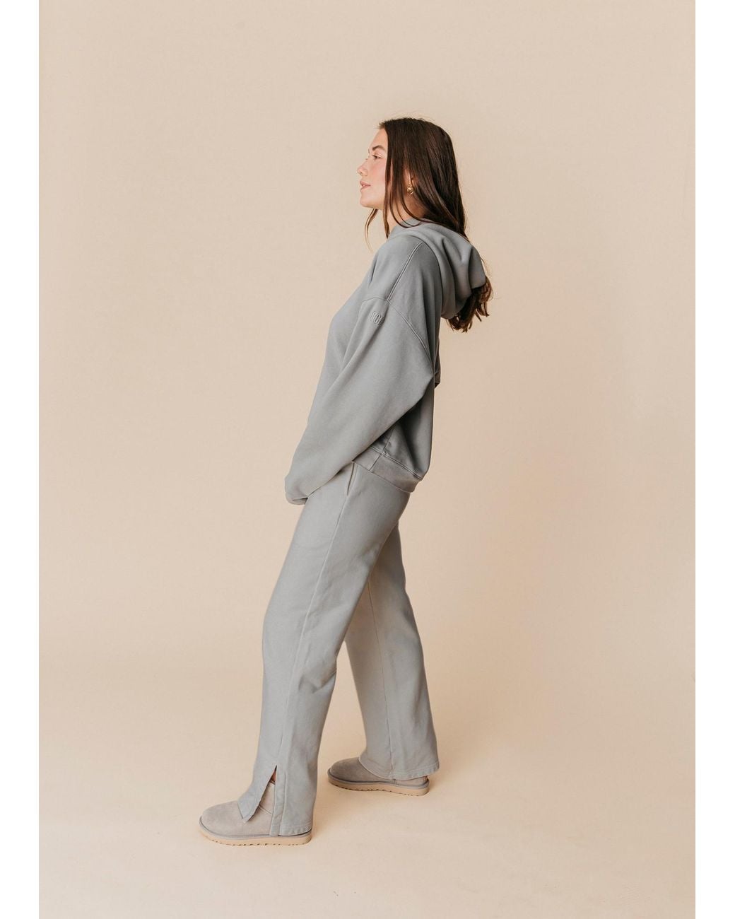 Ocio Leisurewear Gray Neutrals Oversized Hoodie