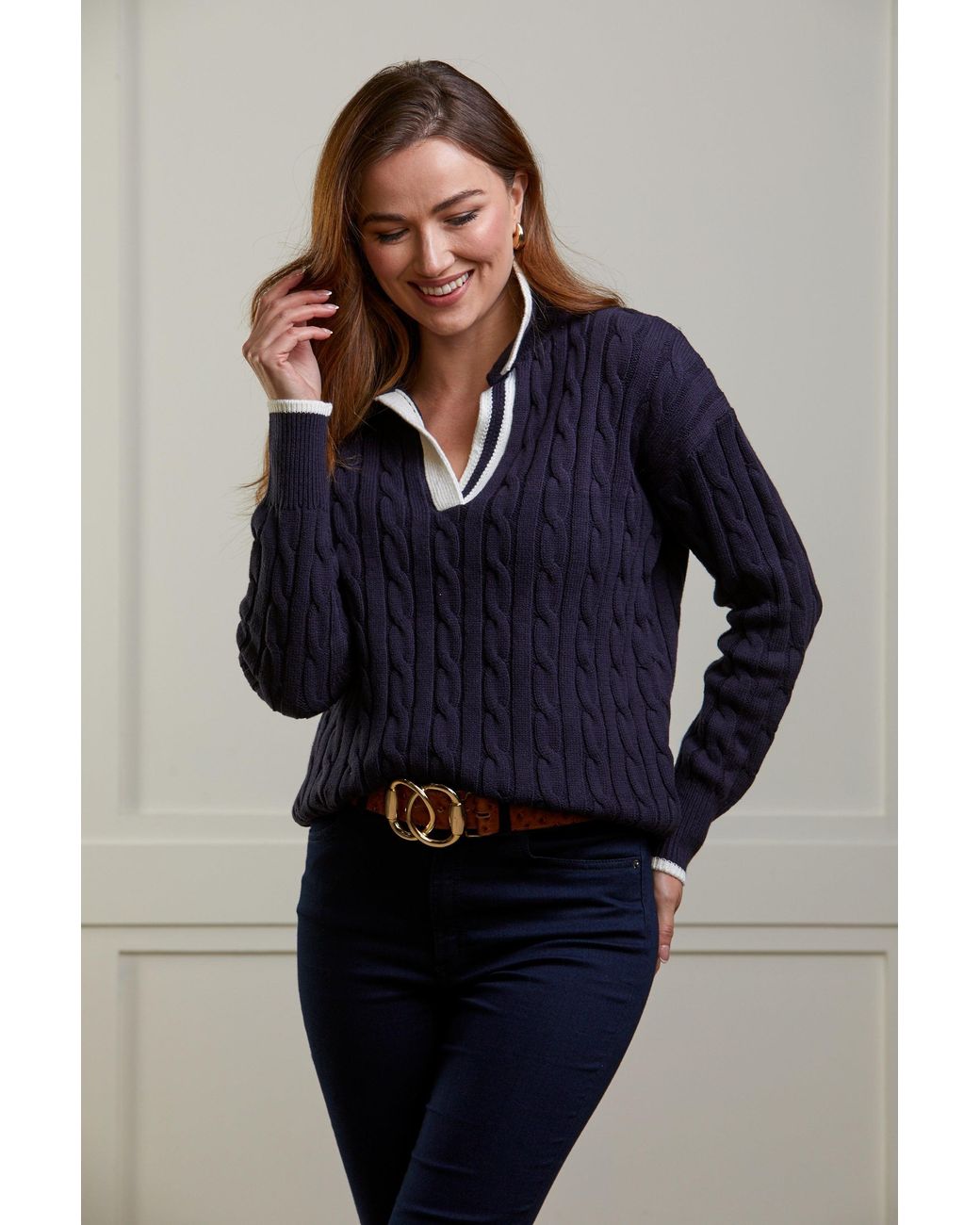 Guinea London Blue Collared Sweater