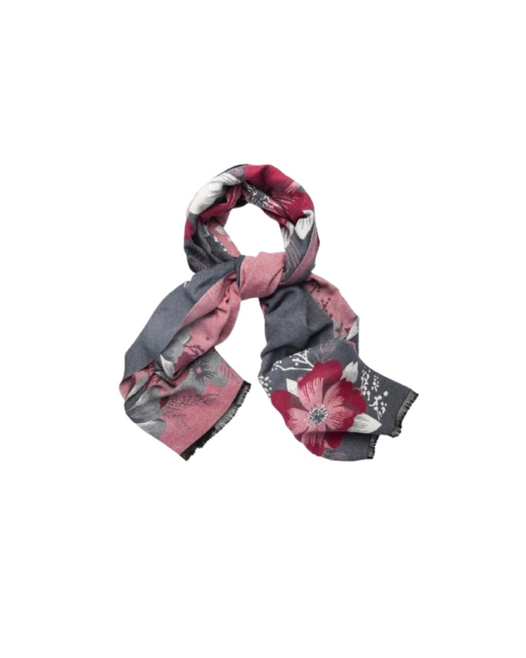 Saachi Purple Reversible Floral Medley Scarf