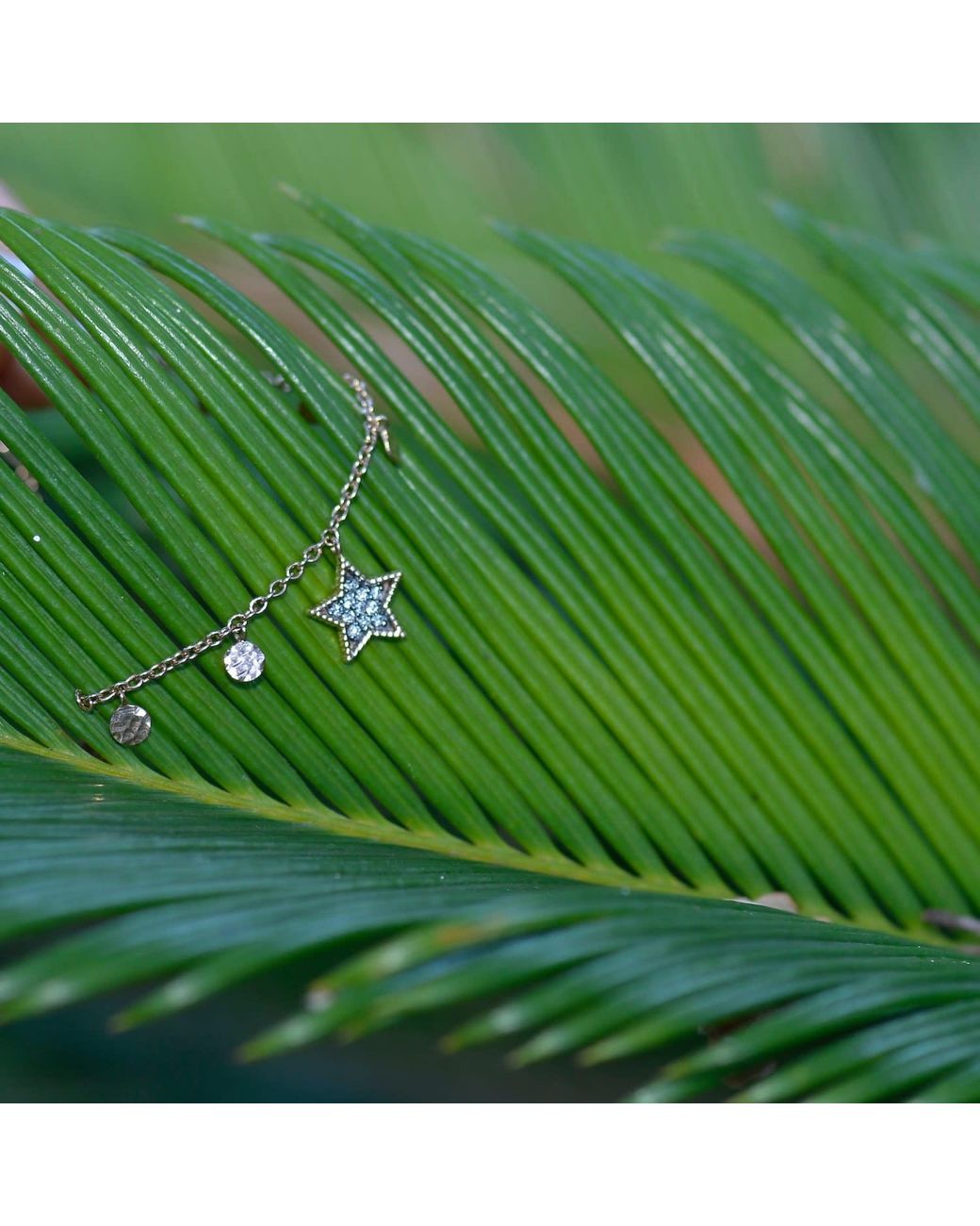 Ecce | Artisan Diamonds Metallic Single 14Ct Star Diamond Sequin Necklace