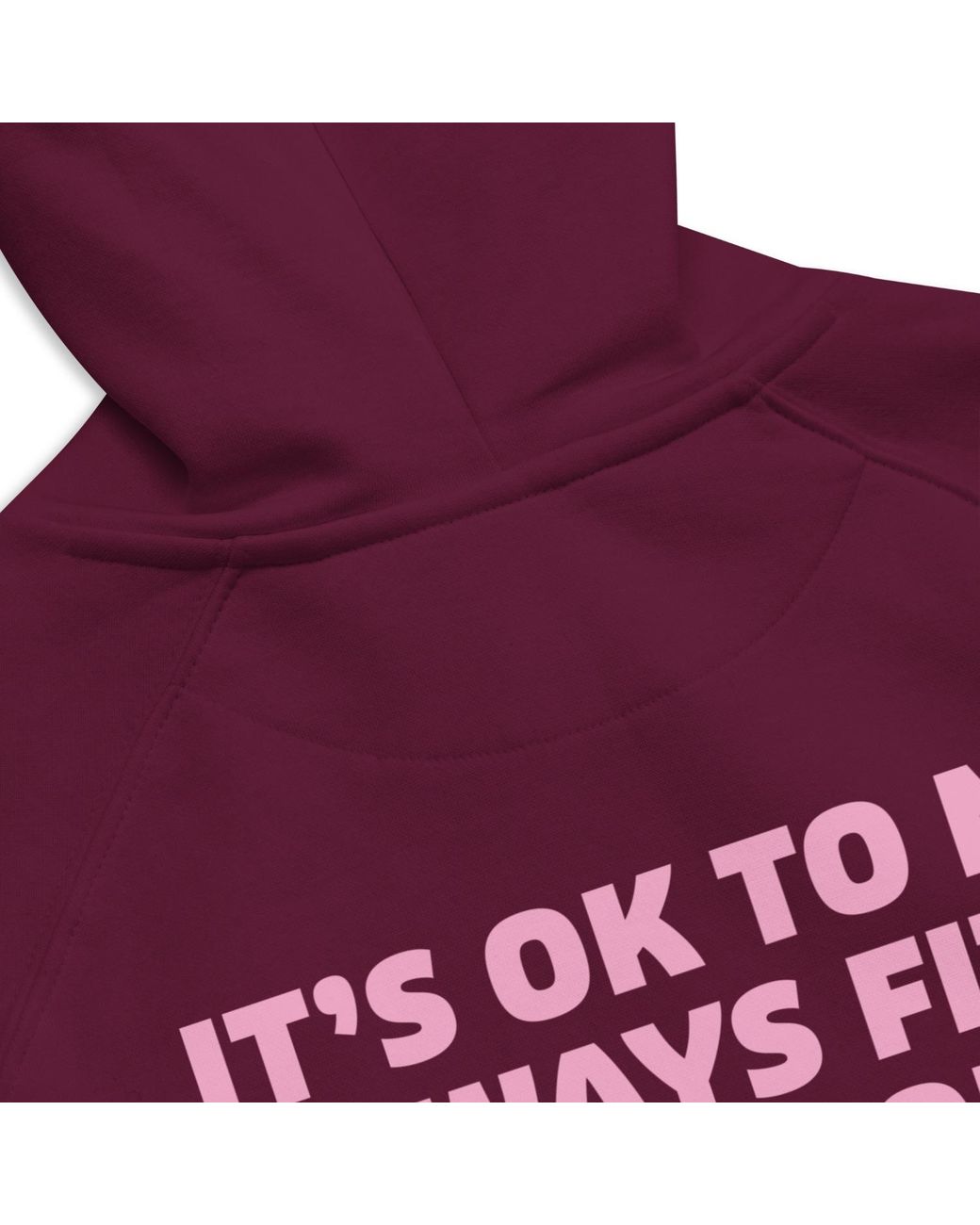 Anchor and Crew Red Burgundy Five It's Ok Editions Organic Cotton Hoodie for men