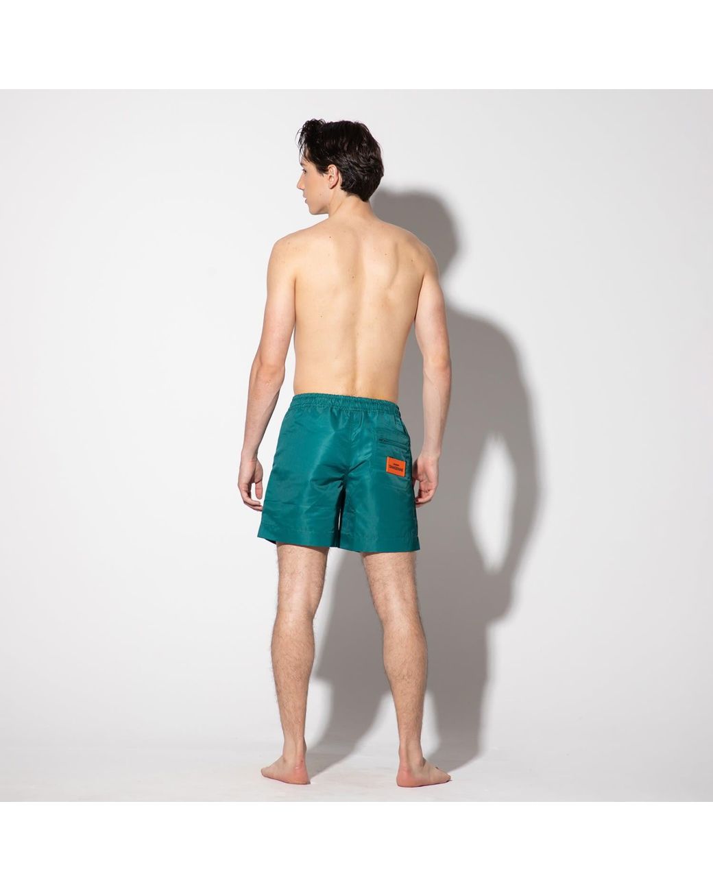 Maison Tangerine Blue Basil Swim Shorts for men