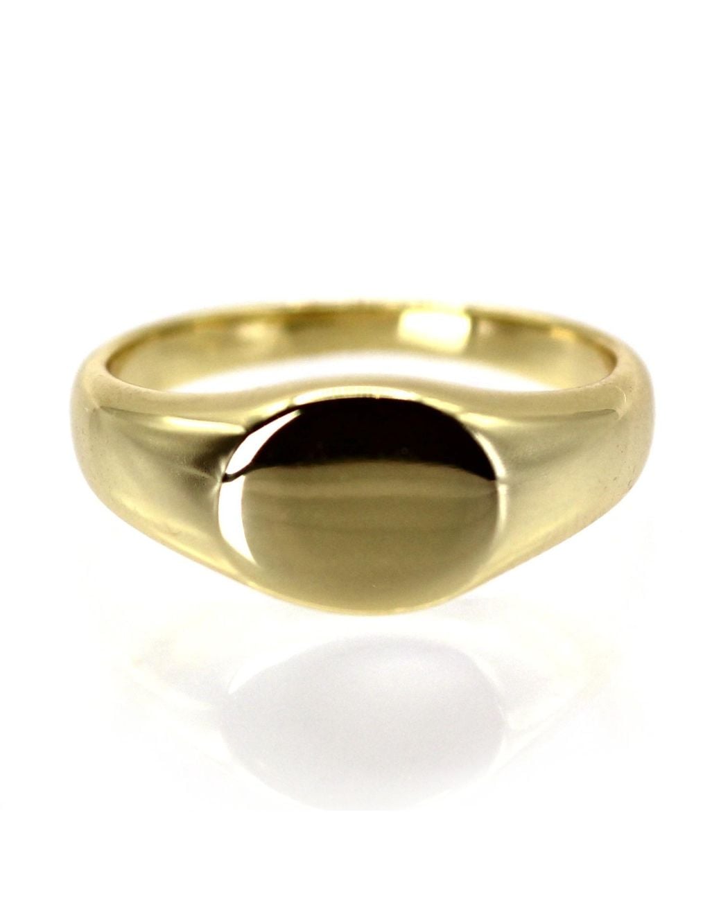 VicStoneNYC Fine Jewelry Metallic Solid Oval Shape Signet Ring