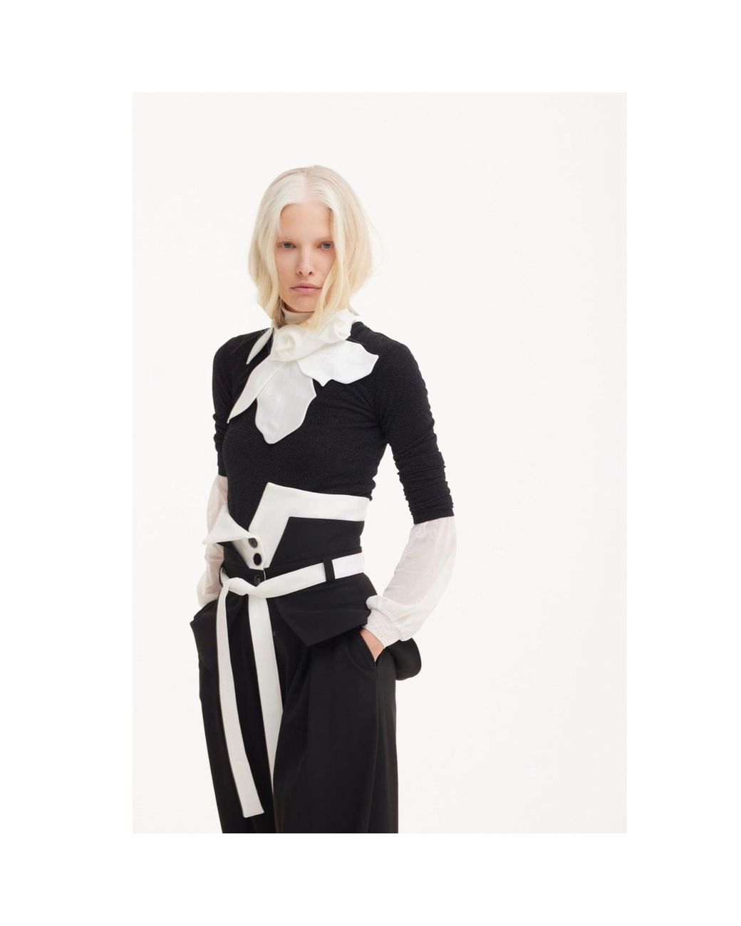 Julia Allert White Evening Neckwear