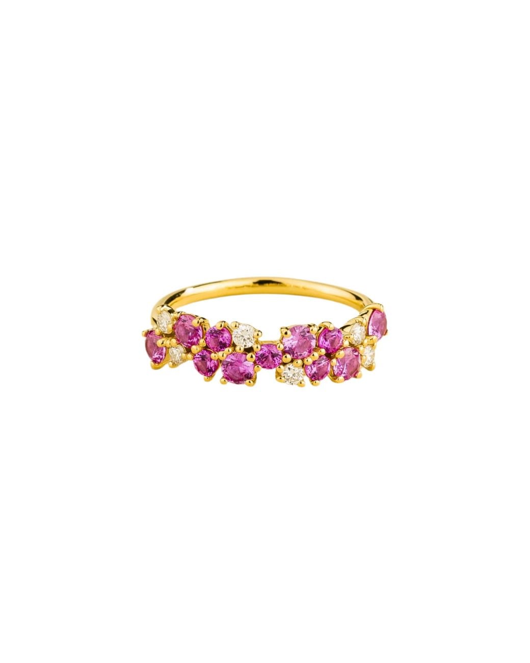 Juvetti Pink Starry Ring Sapphire & Diamond
