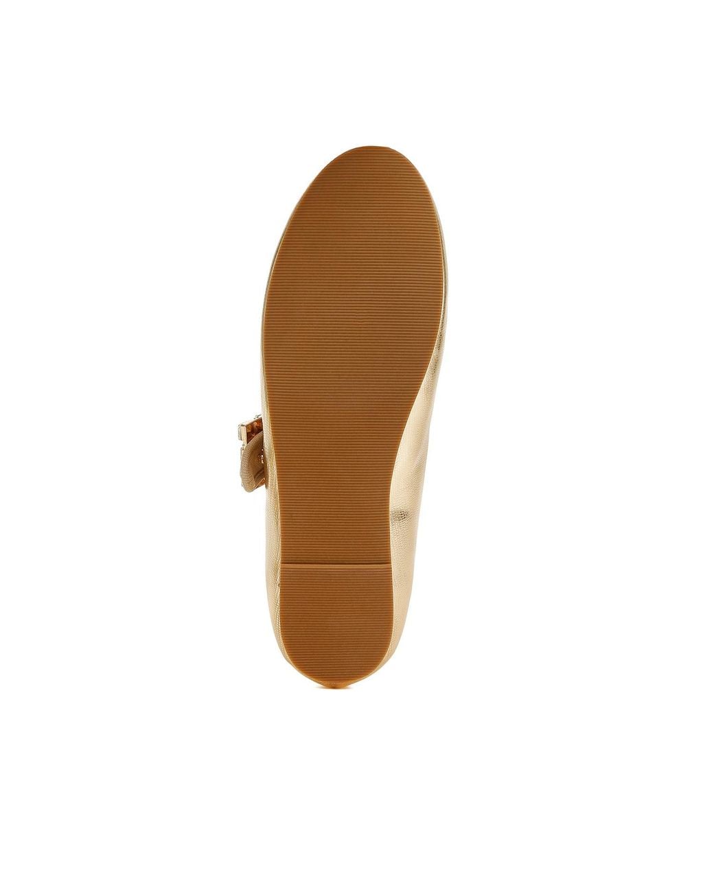 Rag & Co Natural Upstage Brooch Mary Jane Ballerinas