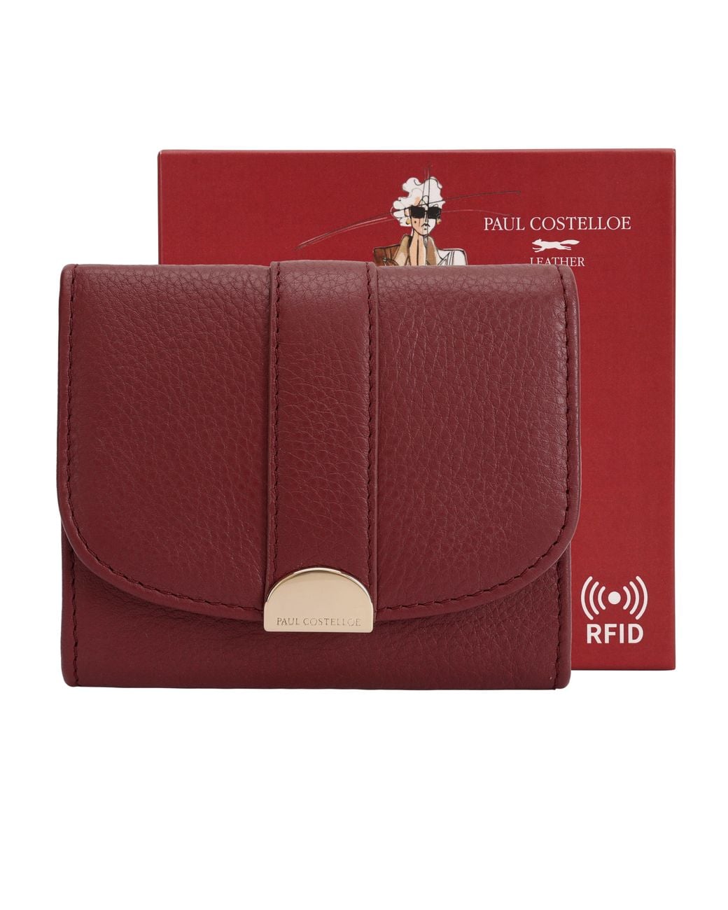 Paul Costelloe Red Lovel Leather Purse