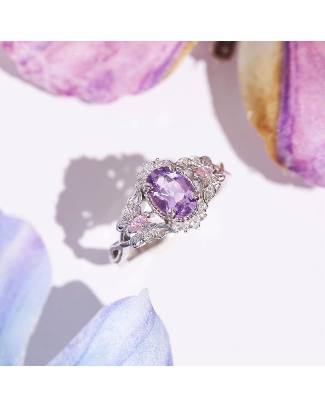 Azura Jewelry New York Purple Elaria Amethyst Ring