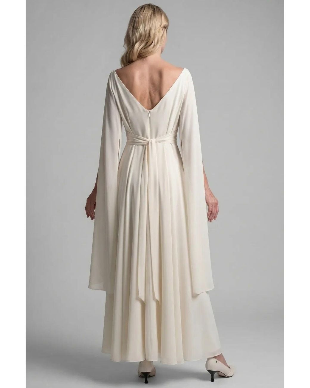 Luna Fashion House White Ivory Maxi Dress, Rebeka