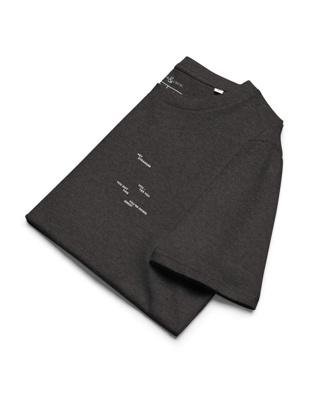 Anchor and Crew Black Heather Seven You Are Enough X Mental Health Editions Organic Cotton T-Shirt