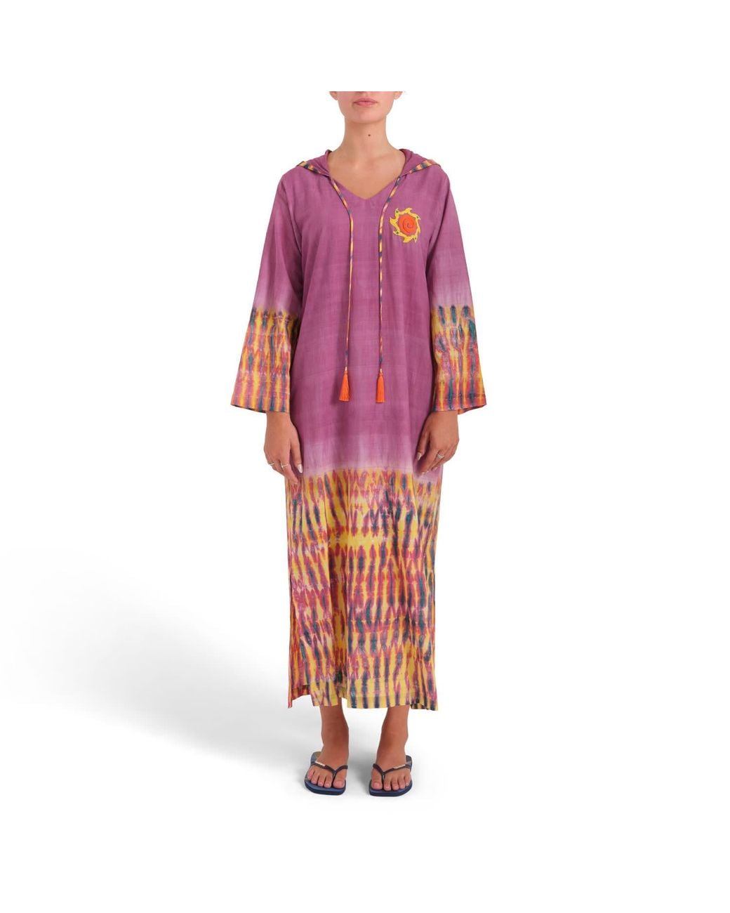 Tiger and the Monkey Purple The Susie Organic Cotton Kaftan Dress