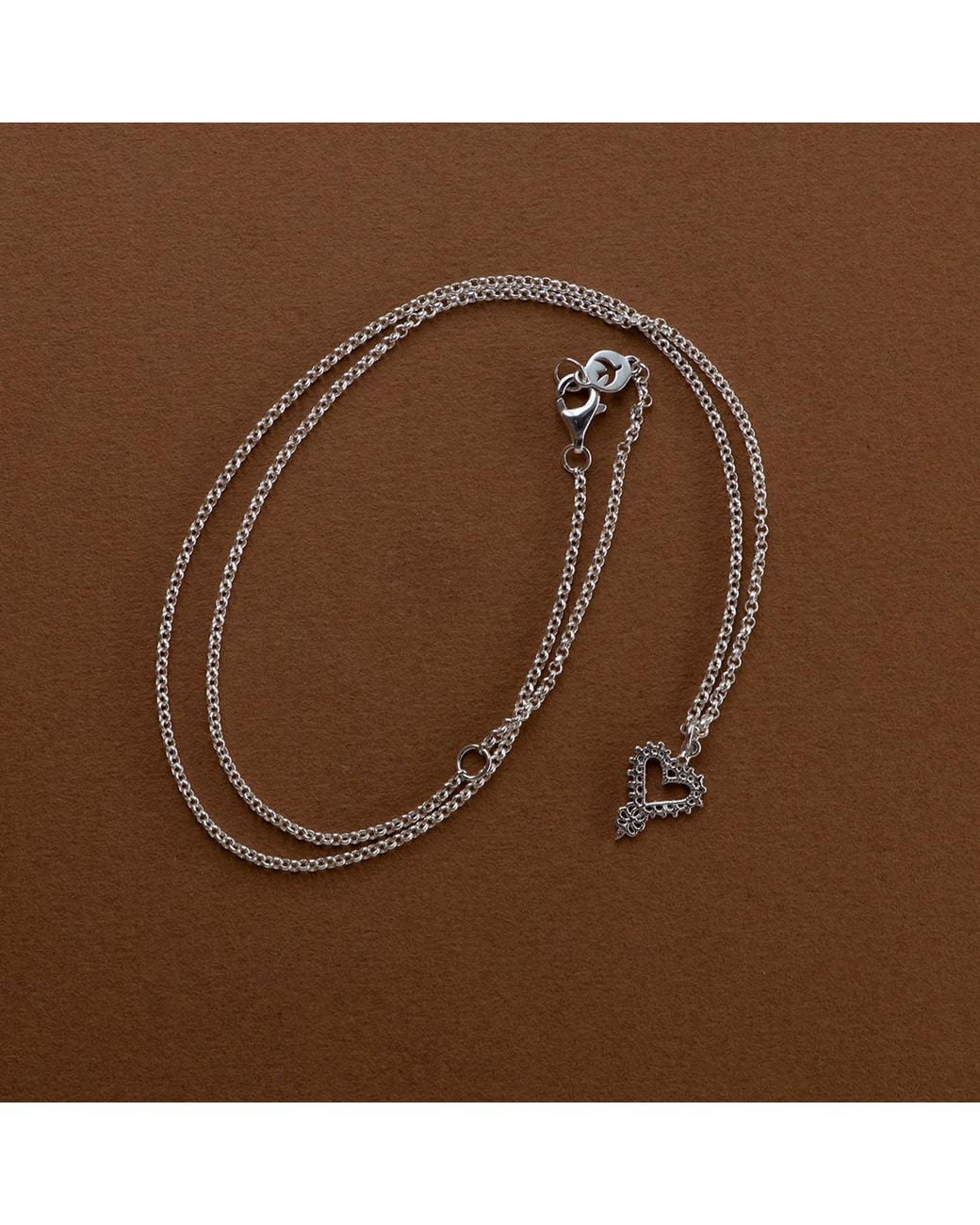 Zoe & Morgan Metallic Mini Heart Necklace