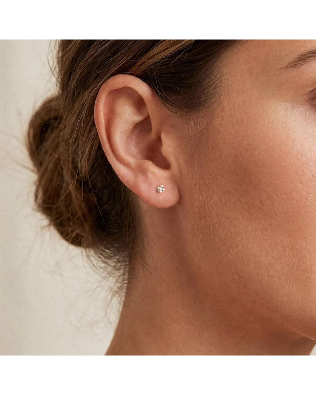 The Jewellery Store London White Crystal Tiny Studs