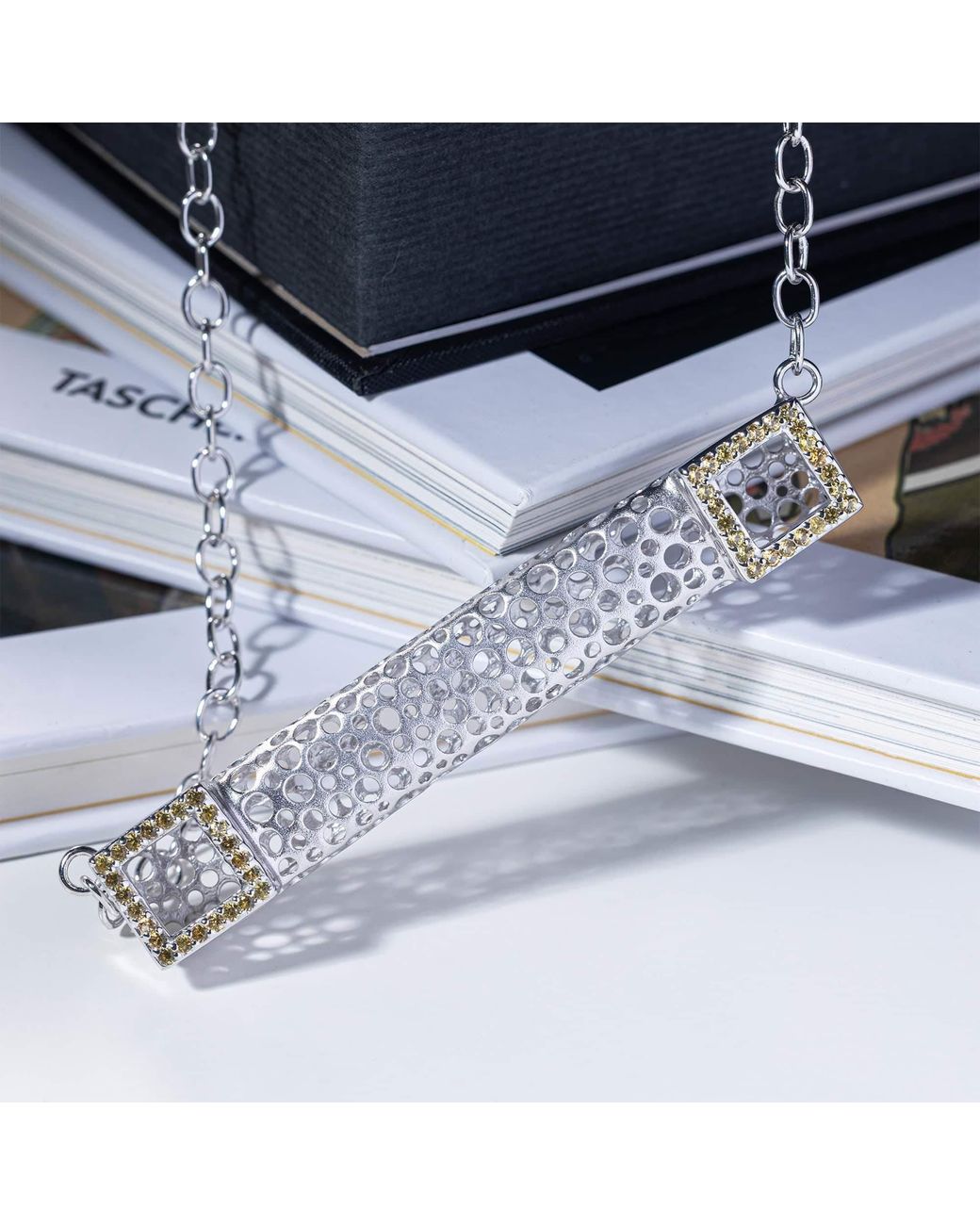German Kabirski Metallic Kore Singular Edition Necklace With Sapphires