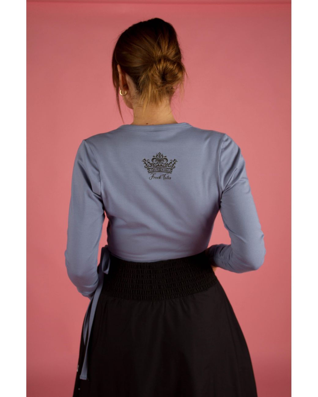 Frock Tales Blue Daisy Ballet Wrap Top