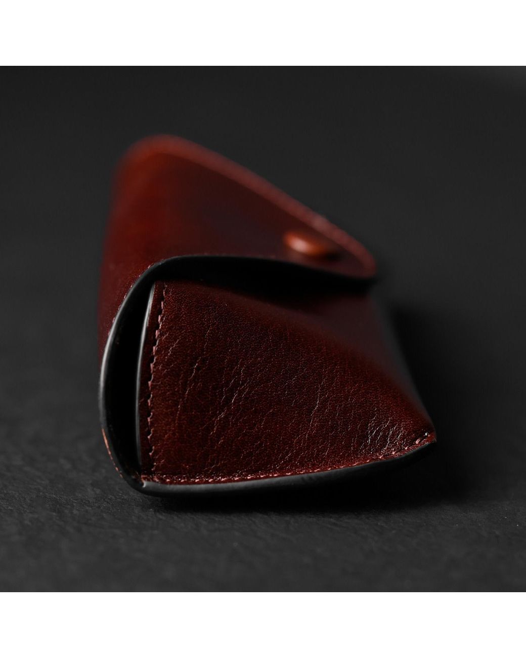 Time Resistance Brown Leather Glasses Case For