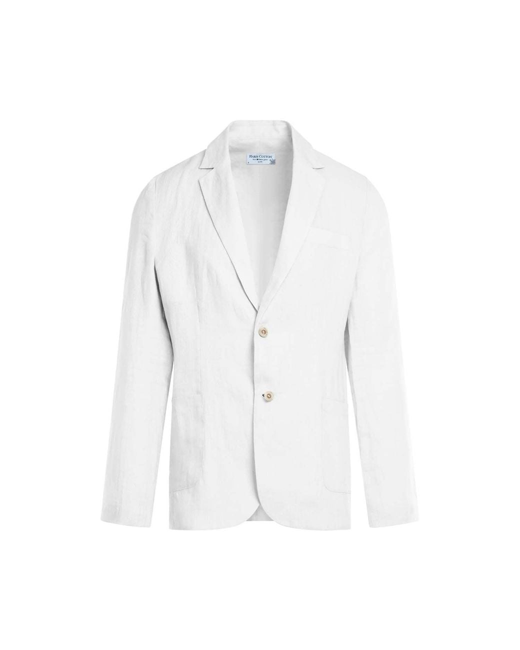 Haris Cotton White Classic Linen Jacket for men