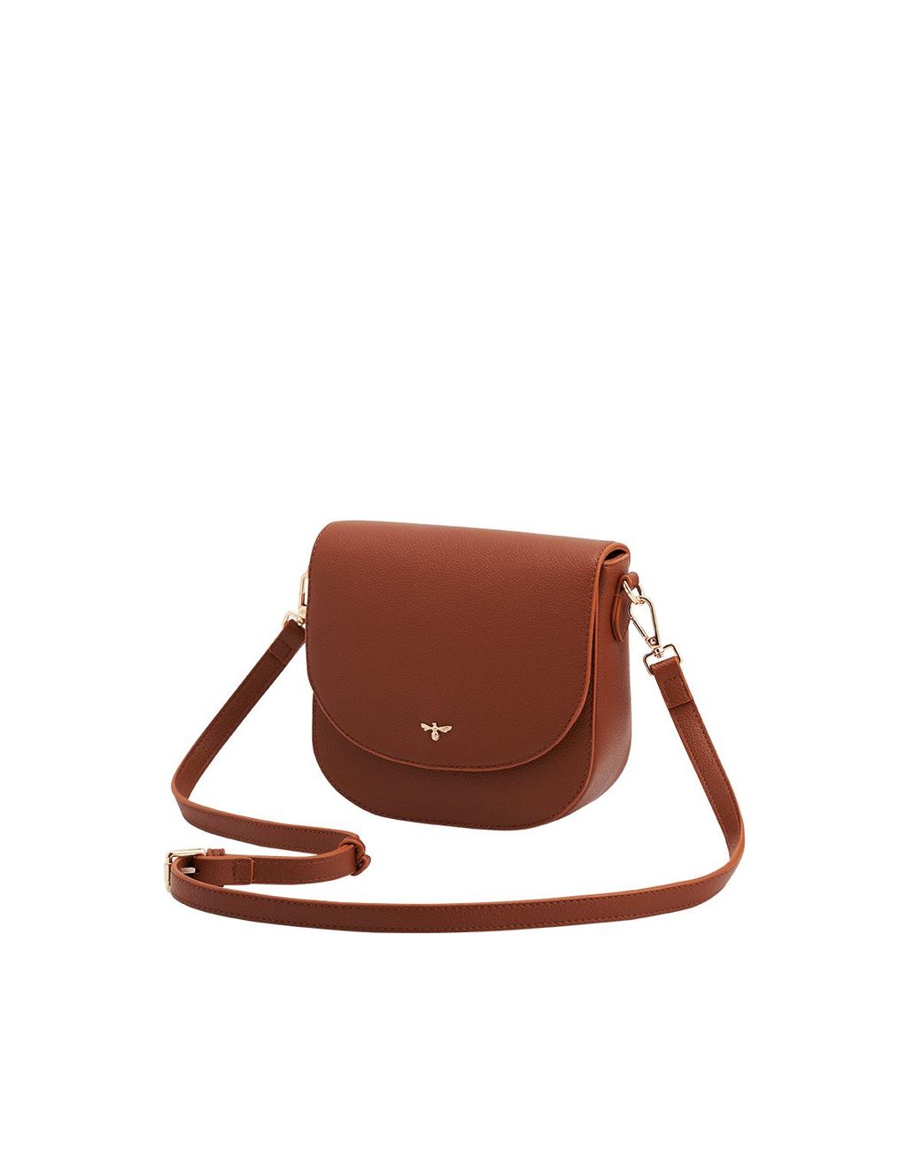 Fable England Brown Beth Saddle Crossbody Bag