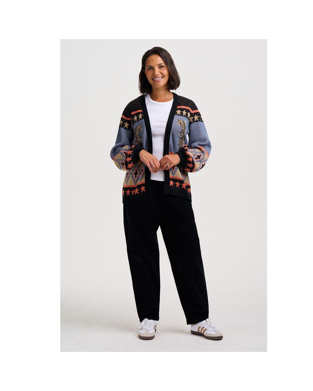 Sugarhill Black Yvette Cardigan Tigers