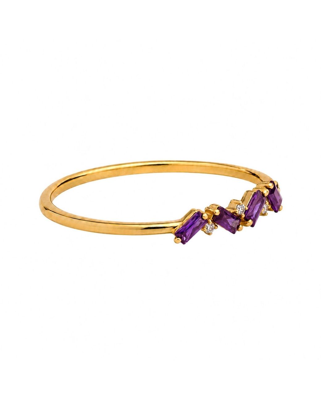 Belinda Jewelz Multicolor Amethyst Full Baguette Birthstone Ring