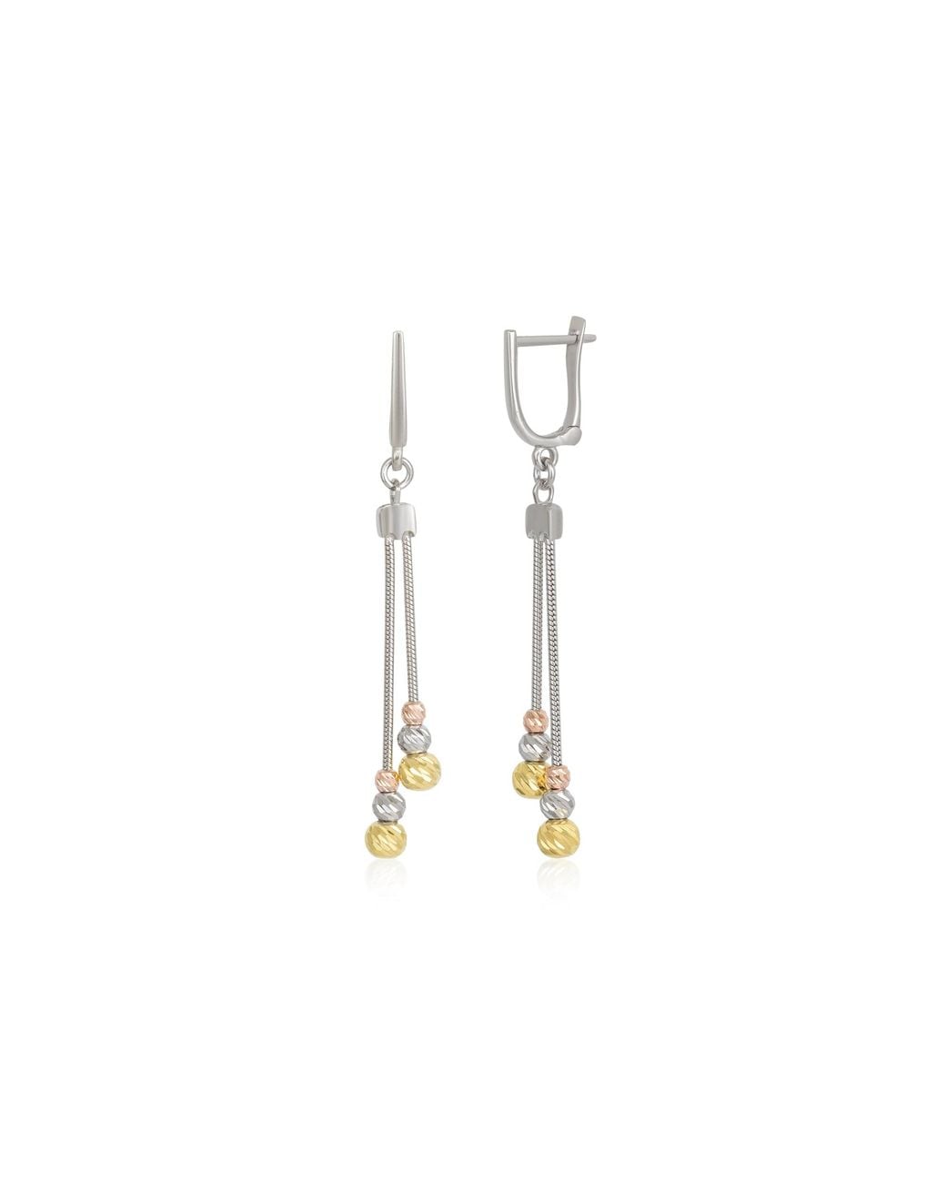 Spero London Metallic Dorissa Sterling Drop Earring Multicolour Beads