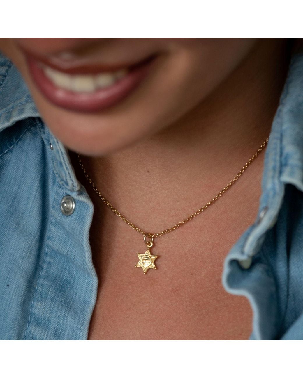 Scream Pretty Metallic Sheriff Badge Charm Necklace