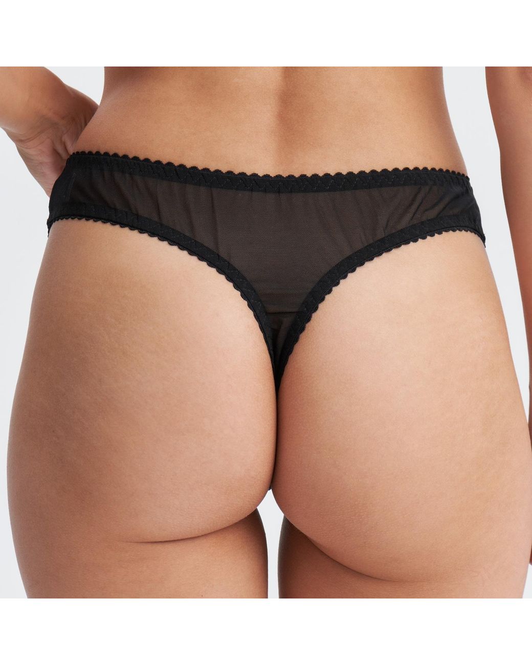 Daily Underwear Black String Panties Ombre