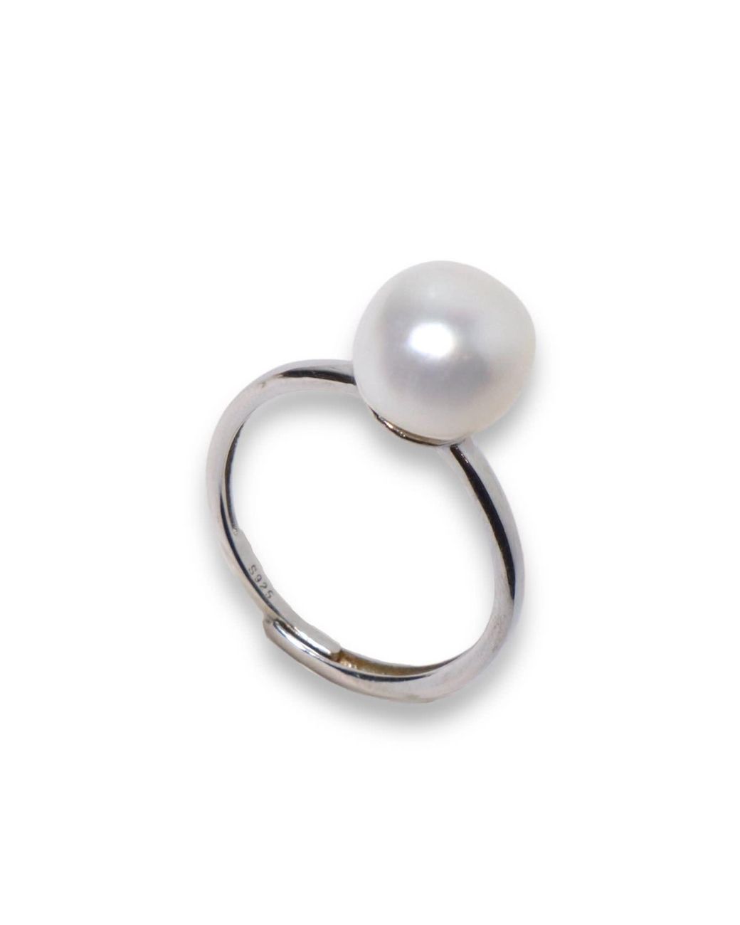 Ninemoo Metallic Classic Pearl Ring