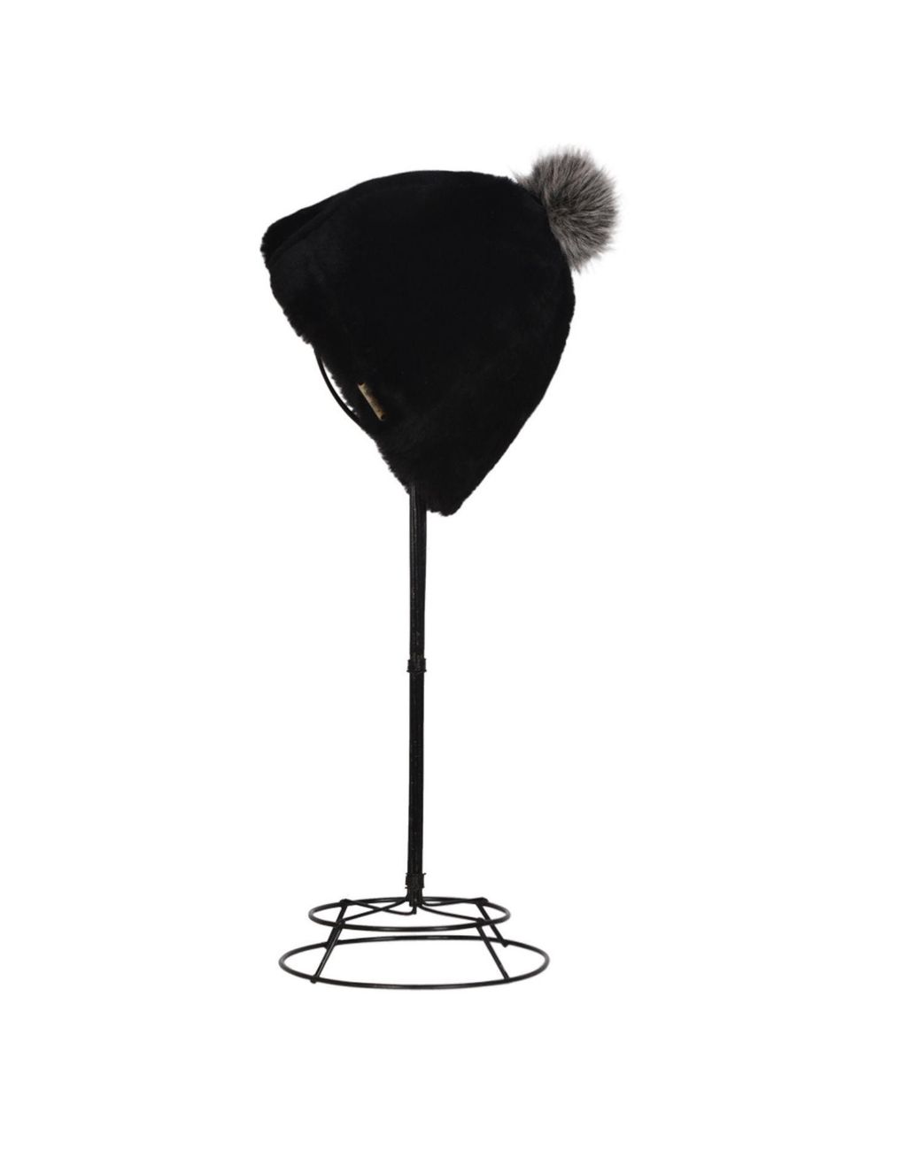 Owen Barry Black Toscana Beanie Hat With Pom