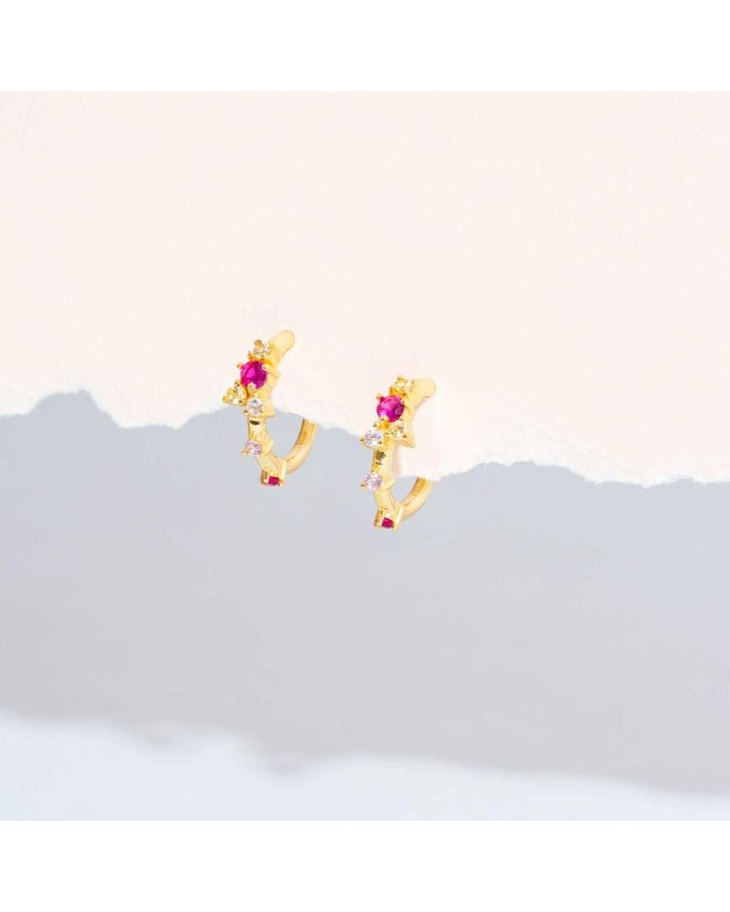 Lavani Jewels Metallic Rose Orchid Flower Hoops