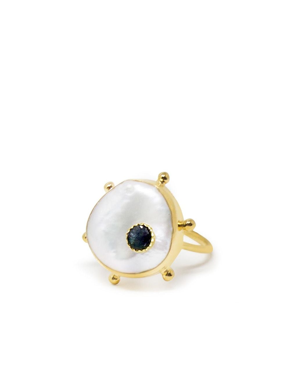 Vintouch Italy Metallic Rebel Rebel Sapphire Stacking Ring