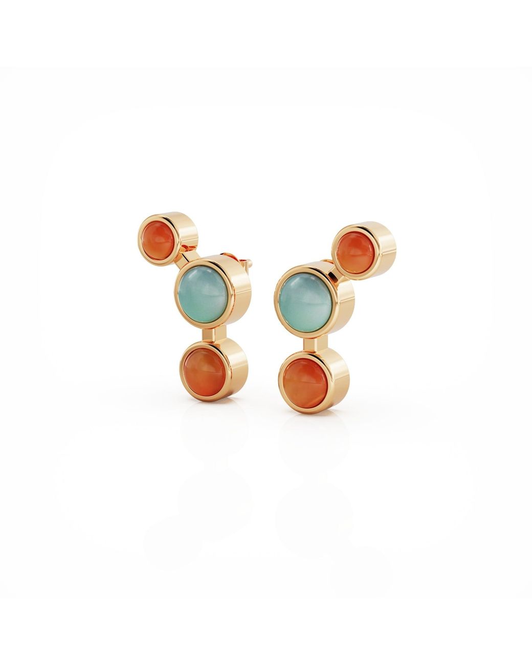 Linda Fiore Metallic Aurora Earrings Vermeil