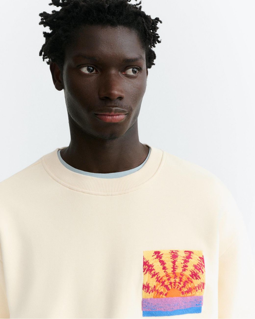 Thinking Mu White Blaze Leon Sweatshirt for men