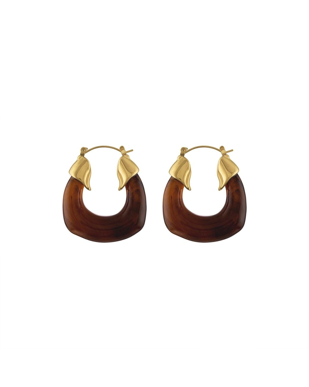 Olivia Le Metallic Kylie Acrylic Hoop Earrings