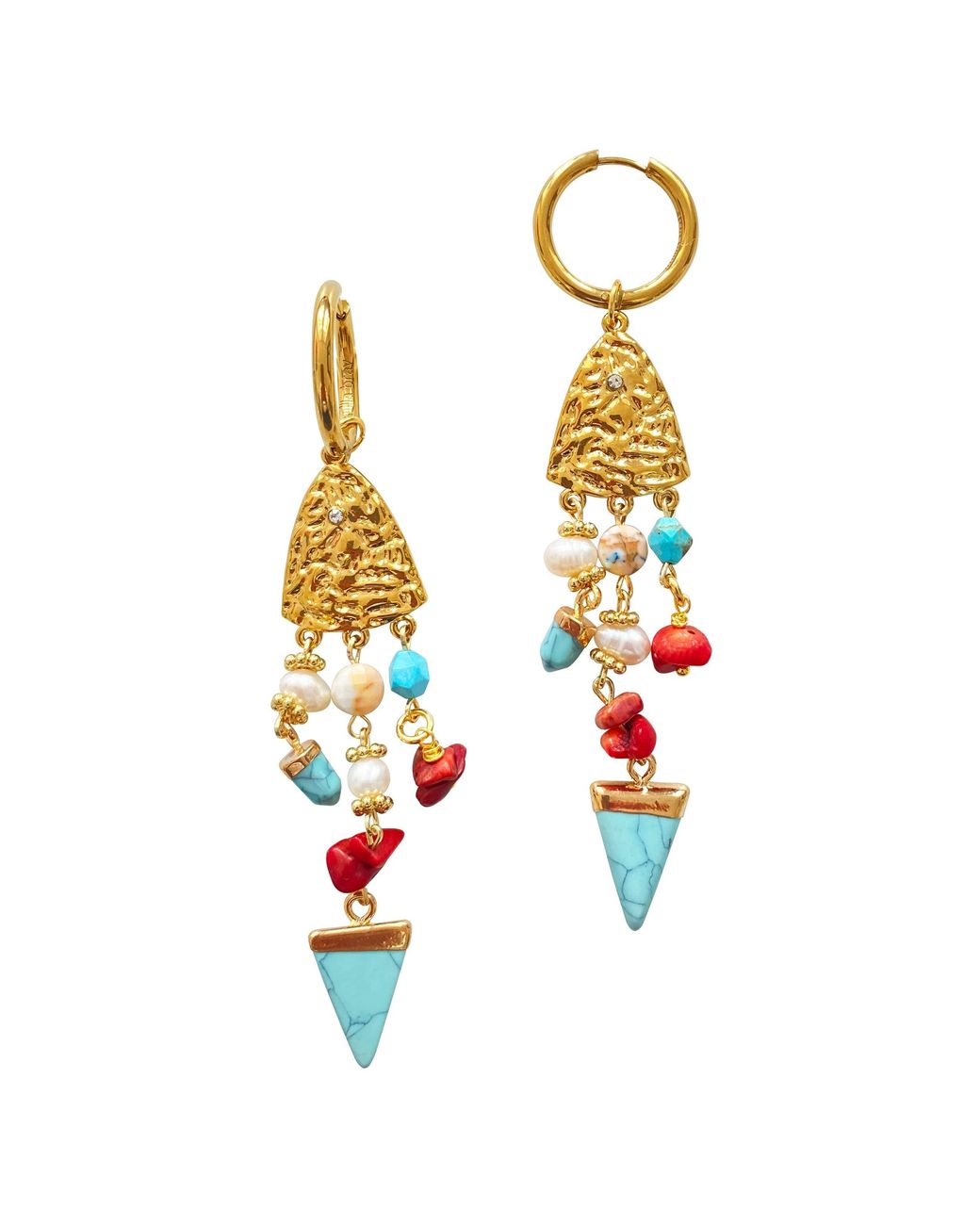 Smilla Brav Metallic Gemstone Earrings Phuket
