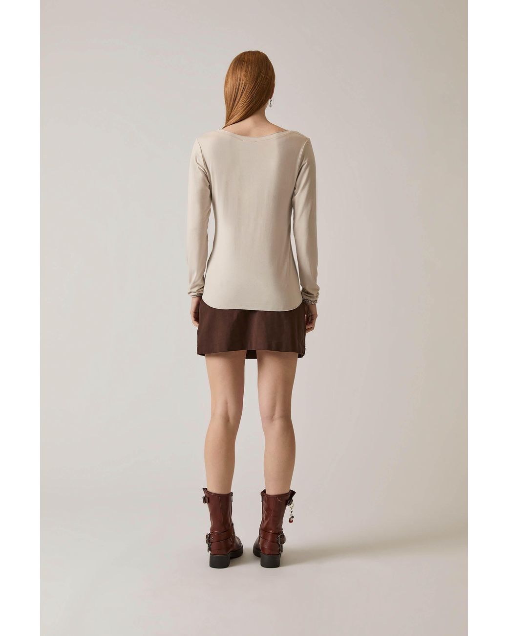 James Lakeland Natural Long Sleeve Top