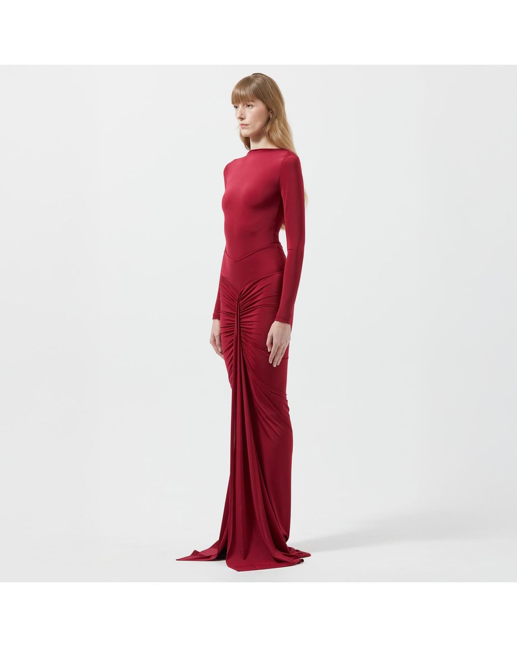 Herfetch Neutrals Tailored Skirt-Burgundy
