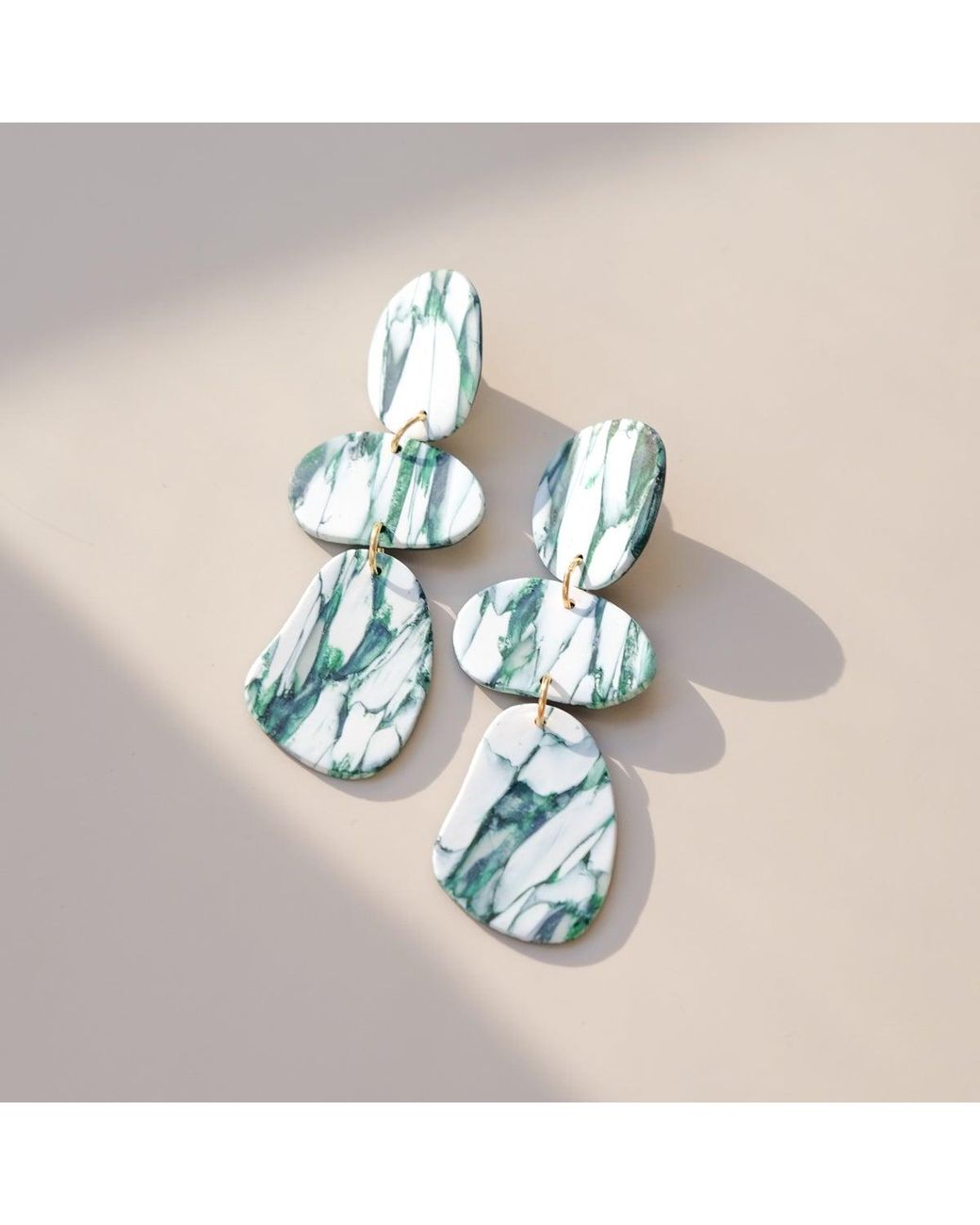 By Chavelli Green Celestia Dangly Earrings
