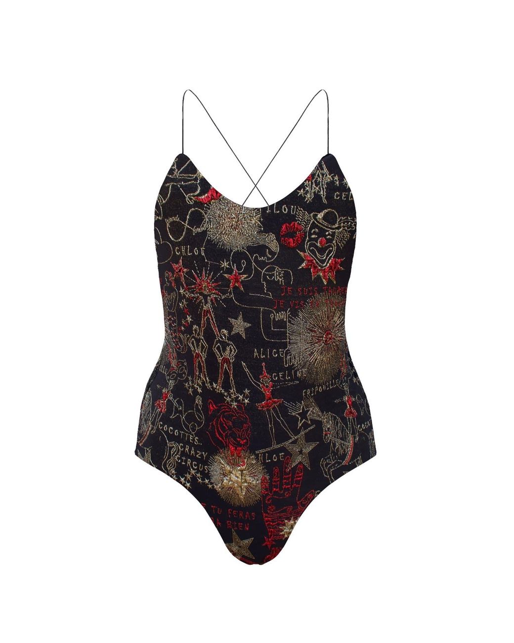GeeGee Collection Black Circus Swimsuit