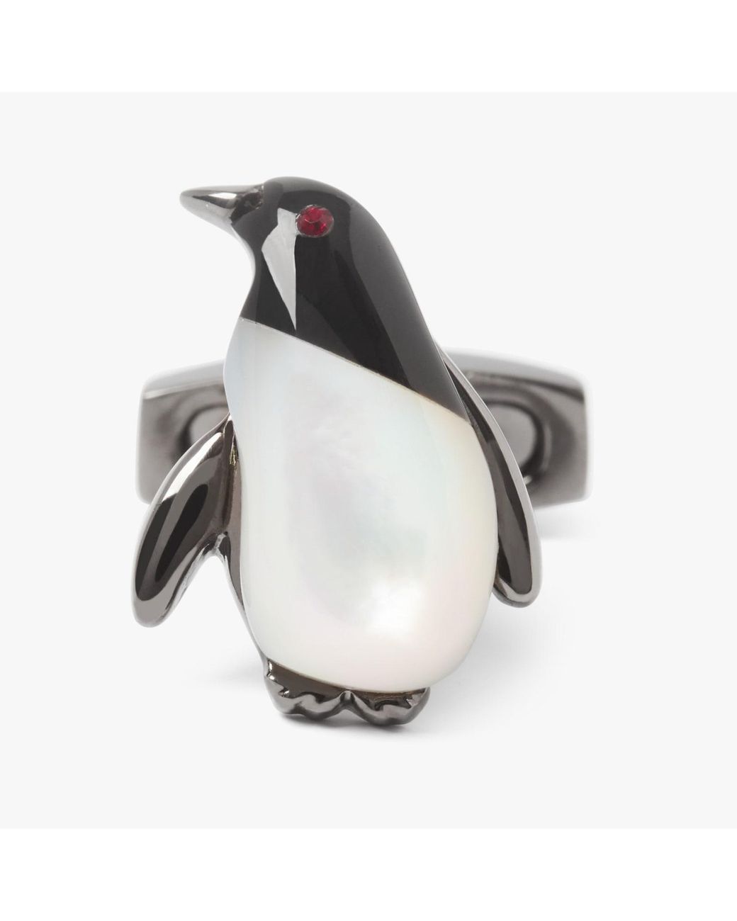 Simon Carter Metallic Darwin Penguin Cufflink for men