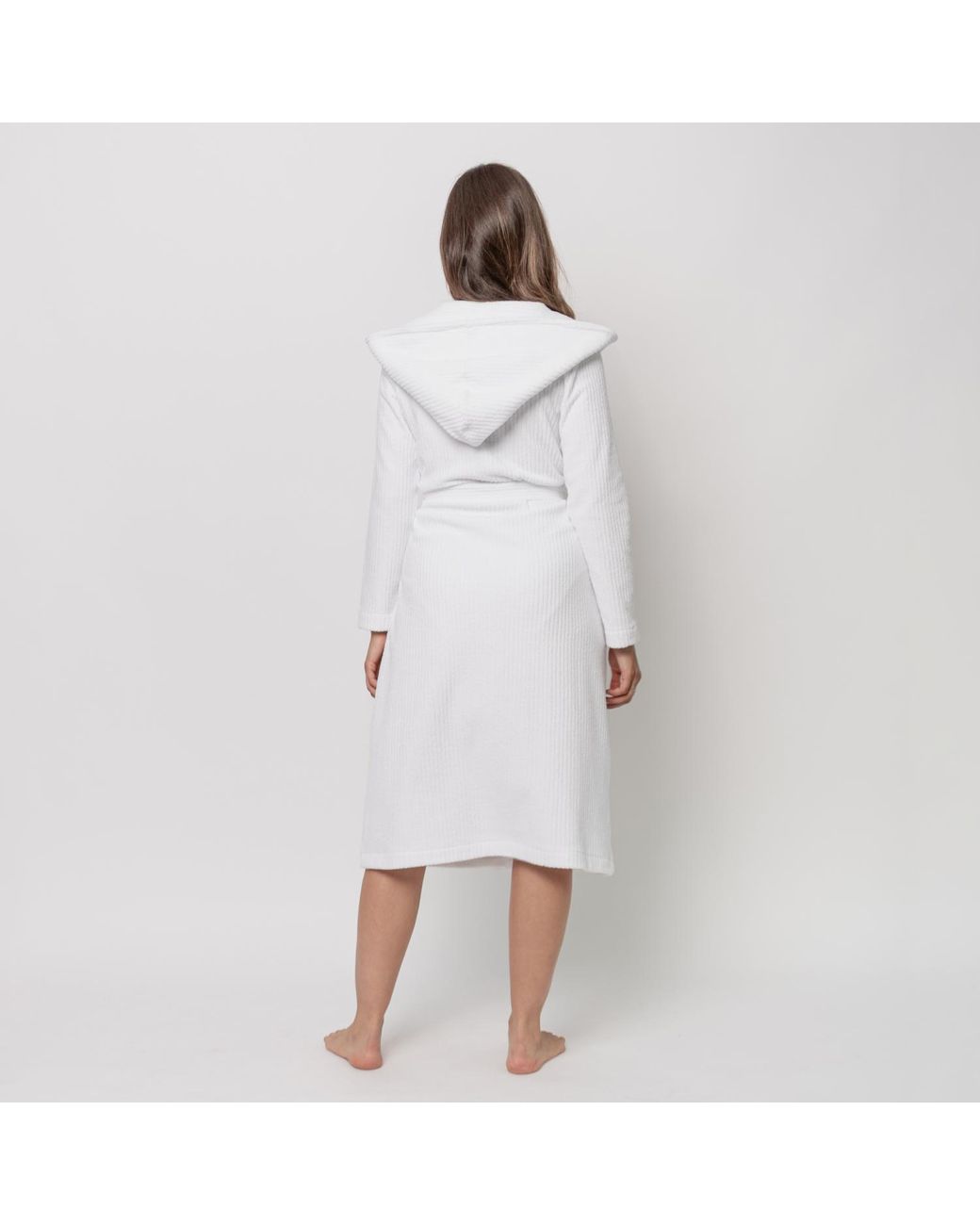 Oh!Zuza White Soft Dressing Gown With Hood