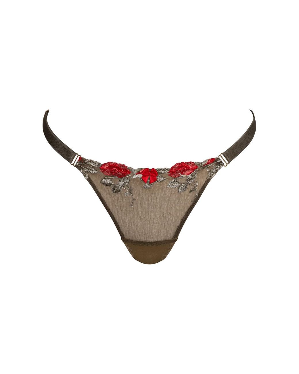 BonBon Lingerie Green Roses G-String